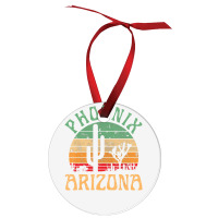 Phoenix Arizona Desert Cactus Retro Sunset Outdoors Retro Ornament | Artistshot