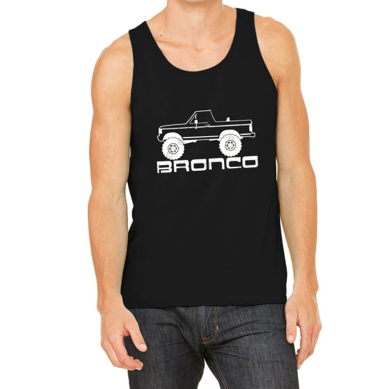 1987 1991 Bronco Side Topless White Print Tank Top | Artistshot