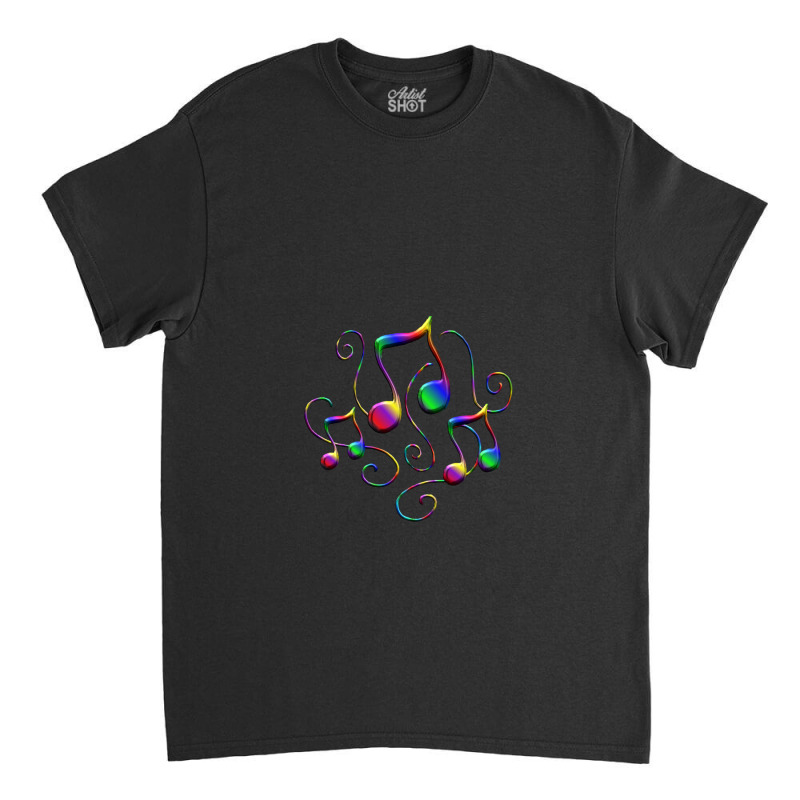 Colorful Music Notes And Fun Swirls Classic T-shirt by SandraWarren | Artistshot