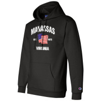 Manassas Virginia Va Usa Stars & Stripes Vintage Style Champion Hoodie | Artistshot