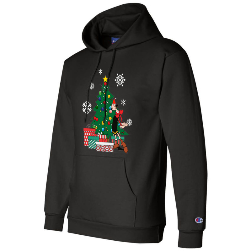 Olive Oyl Around The Christmas Tree Popeye  Olive Oyl Champion Hoodie | Artistshot