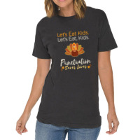 Let's Eat Kids Funny Thanksgiving Christmas Teacher Grammar Vintage T-shirt | Artistshot