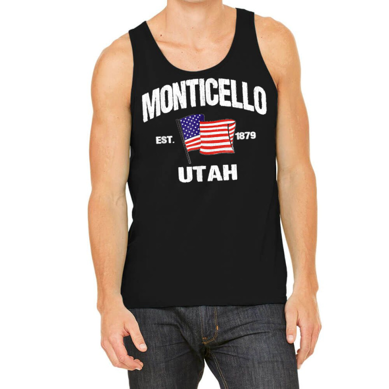 Monticello Utah Ut Usa Stars & Stripes Vintage Style Tank Top by JOHNDTROUTMAN | Artistshot