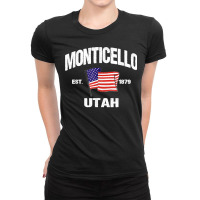 Monticello Utah Ut Usa Stars & Stripes Vintage Style Ladies Fitted T-shirt | Artistshot