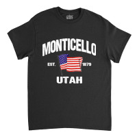 Monticello Utah Ut Usa Stars & Stripes Vintage Style Classic T-shirt | Artistshot