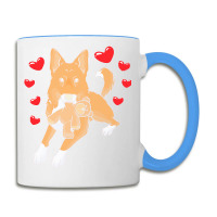 Bedouin Sheepdog T  Shirt Canaan Dog With Stuffed Animal And Hearts T Coffee Mug | Artistshot