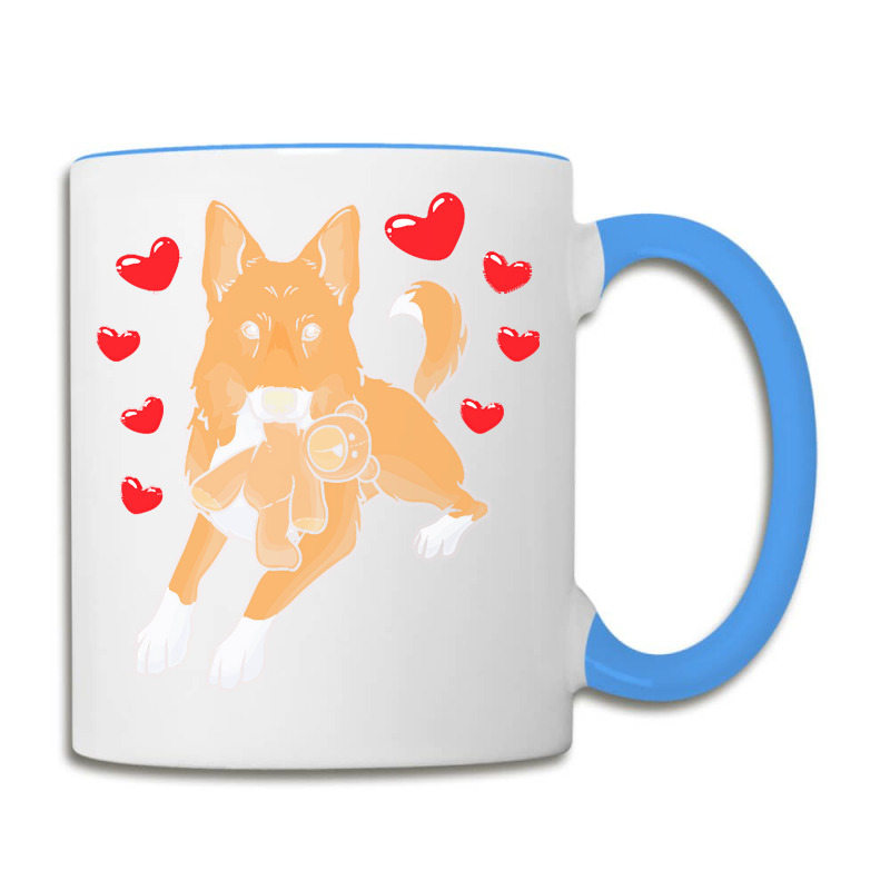 Bedouin Sheepdog T  Shirt Canaan Dog With Stuffed Animal And Hearts T Coffee Mug by theodora67935 | Artistshot