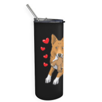 Bedouin Sheepdog T  Shirt Canaan Dog With Stuffed Animal And Hearts T Skinny Tumbler | Artistshot