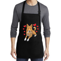 Bedouin Sheepdog T  Shirt Canaan Dog With Stuffed Animal And Hearts T Medium-length Apron | Artistshot