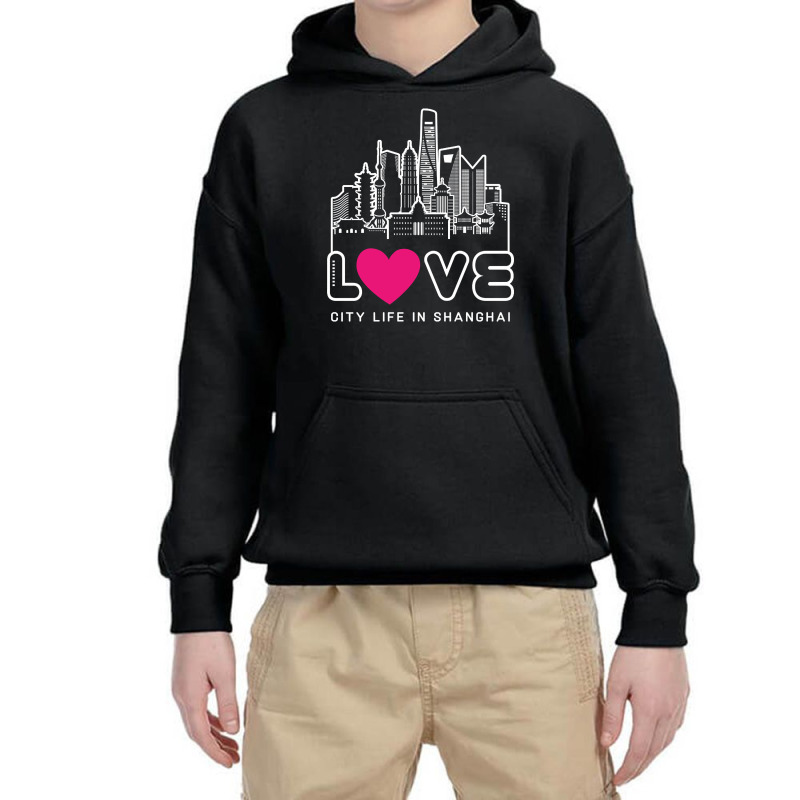 Love City Life In Shanghai Youth Hoodie by seifertmurryq3jmxs | Artistshot