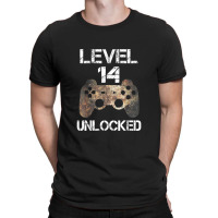 Level 14 Unlocked Boys 14th Birthday 14 Year Old Gamer T-shirt | Artistshot