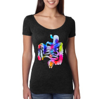 Digestive System Gastrointestinal Tract Watercolor Art Gifts Women's Triblend Scoop T-shirt | Artistshot