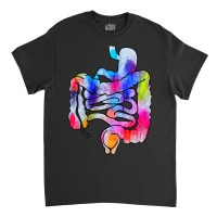 Digestive System Gastrointestinal Tract Watercolor Art Gifts Classic T-shirt | Artistshot