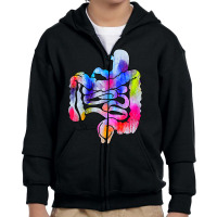 Digestive System Gastrointestinal Tract Watercolor Art Gifts Youth Zipper Hoodie | Artistshot