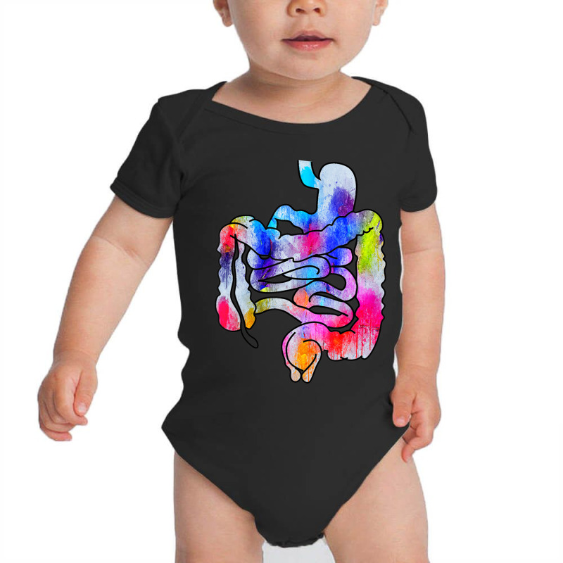 Digestive System Gastrointestinal Tract Watercolor Art Gifts Baby Bodysuit by degreesgunner | Artistshot