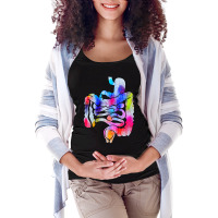 Digestive System Gastrointestinal Tract Watercolor Art Gifts Maternity Scoop Neck T-shirt | Artistshot