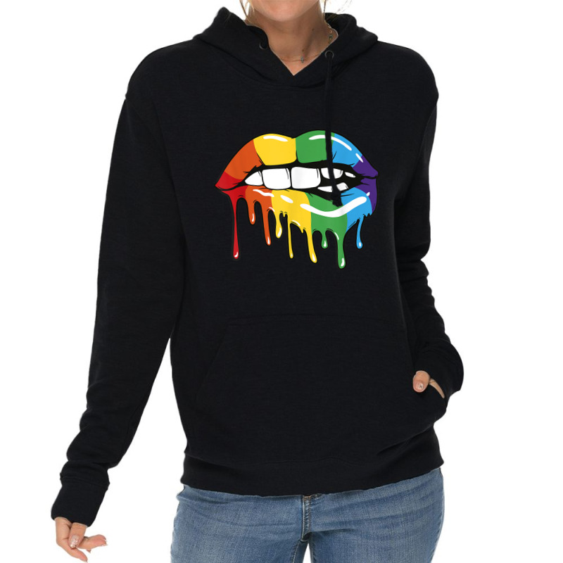 Lgbt Rainbow Lip Pro Gay Pride Month Lgbtq Lightweight Hoodie | Artistshot