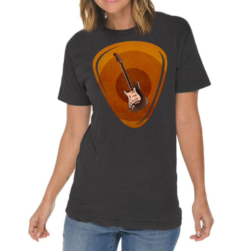 Vintage Guitar Pick Guitarist Lover Instrument Electric Bass Vintage T-shirt | Artistshot