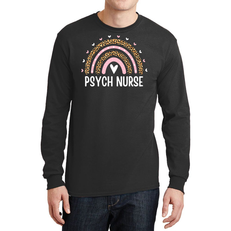 Psych Nurse Nursing Leopard Rainbow Psychiatric Nurse Women Long Sleeve Shirts by Min09 | Artistshot