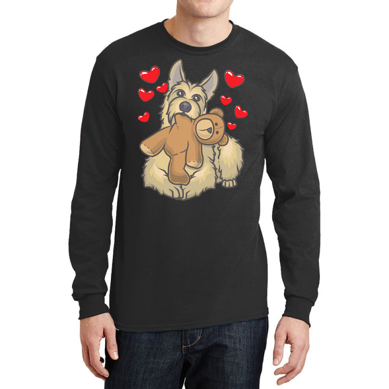 Berger Picard T  Shirt Berger Picard Dog With Hearts T  Shirt Long Sleeve Shirts by theodora67935 | Artistshot