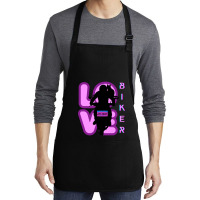 Biker And Best Cat Mom Motorcycle Rider Purple Medium-length Apron | Artistshot