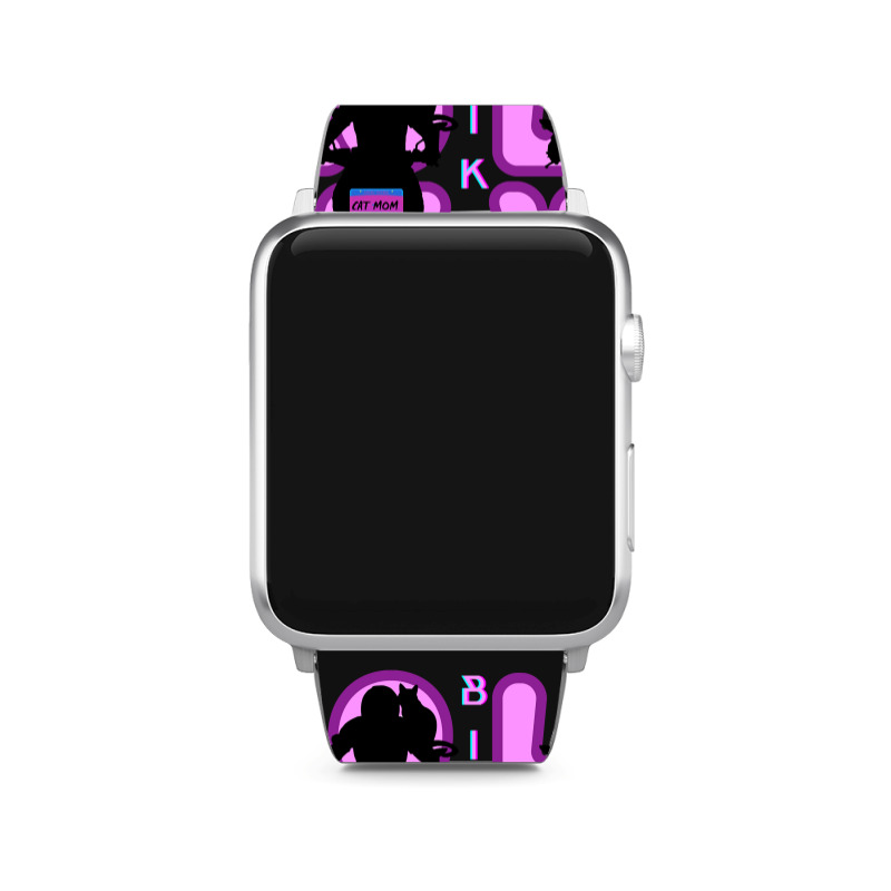 Biker And Best Cat Mom Motorcycle Rider Purple Apple Watch Band | Artistshot