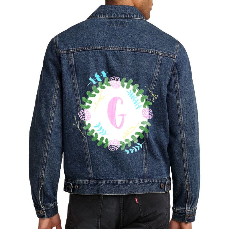 Letter G Monogram Men Denim Jacket by NINOZKABAUGHMAN | Artistshot