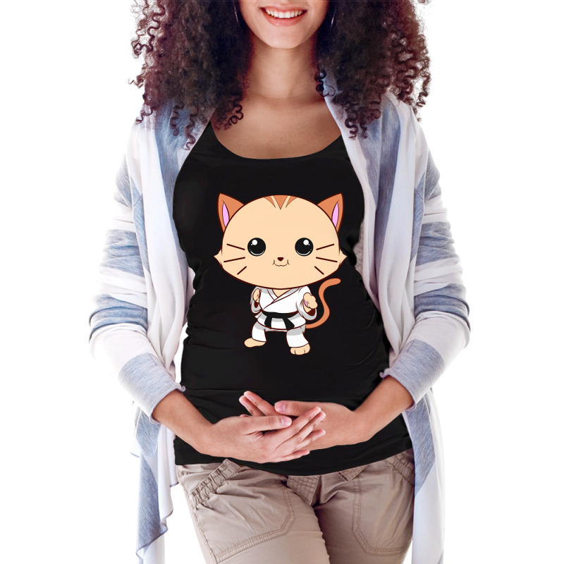 Jiu Jitsu Cat Kawaii Mma Martial Arts Pet Owner Maternity Scoop Neck T-shirt by greggjvandervor | Artistshot