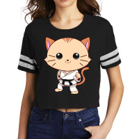 Jiu Jitsu Cat Kawaii Mma Martial Arts Pet Owner Scorecard Crop Tee | Artistshot