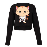 Jiu Jitsu Cat Kawaii Mma Martial Arts Pet Owner Cropped Sweater | Artistshot