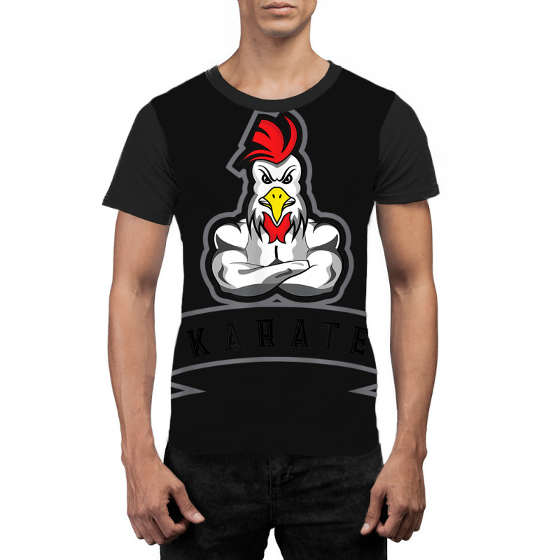 Strong Rooster Karate Martial Arts Fighter Graphic T-shirt by ColleenDChamplin | Artistshot