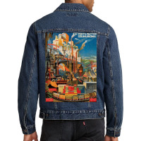 Building Socialism   1 Poster Men Denim Jacket | Artistshot