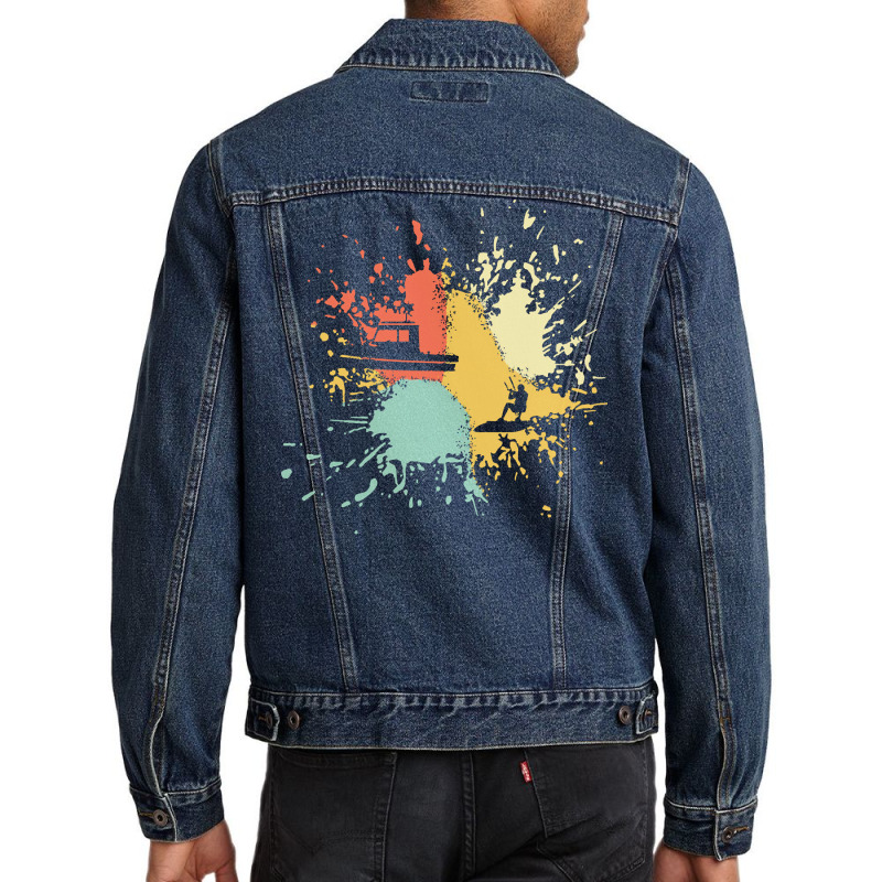 Wakeboarding T  Shirt W A K E B O A R D I N G I N K S P L A S H T  Shi Men Denim Jacket | Artistshot