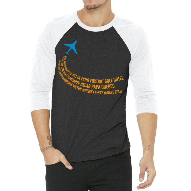 Phonetic Alphabet  Pilot Airplane 3/4 Sleeve Shirt | Artistshot