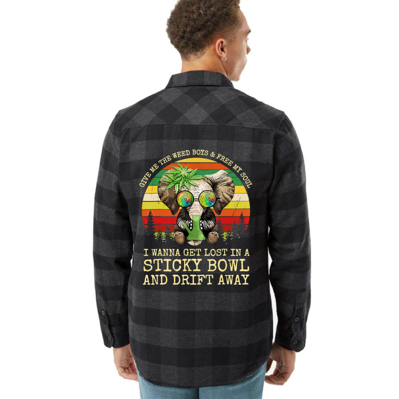 Cool Elephant Smoking Weed Bong Marijuana Cannabis Stoner Flannel Shirt | Artistshot