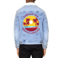 Emerald Isle, North Carolina Unisex Sherpa-lined Denim Jacket | Artistshot