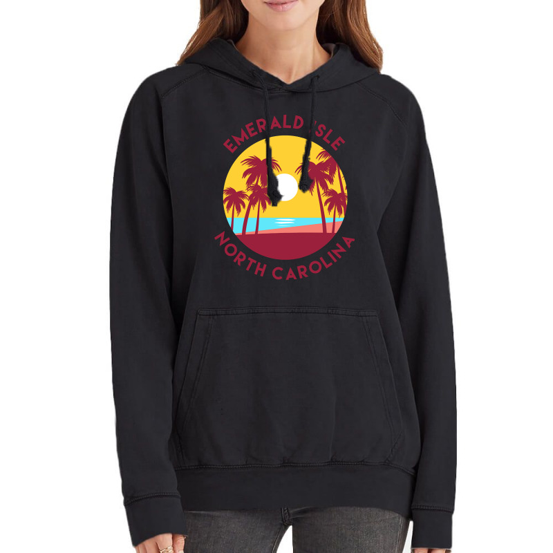 Emerald Isle, North Carolina Vintage Hoodie by bummercaught | Artistshot