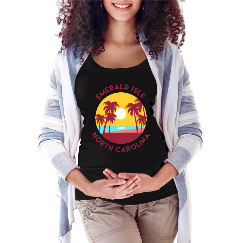 Emerald Isle, North Carolina Maternity Scoop Neck T-shirt by bummercaught | Artistshot