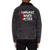 Dominant Owner Master  Secret Bdsm Sex Names Gift Unisex Sherpa-lined Denim Jacket | Artistshot