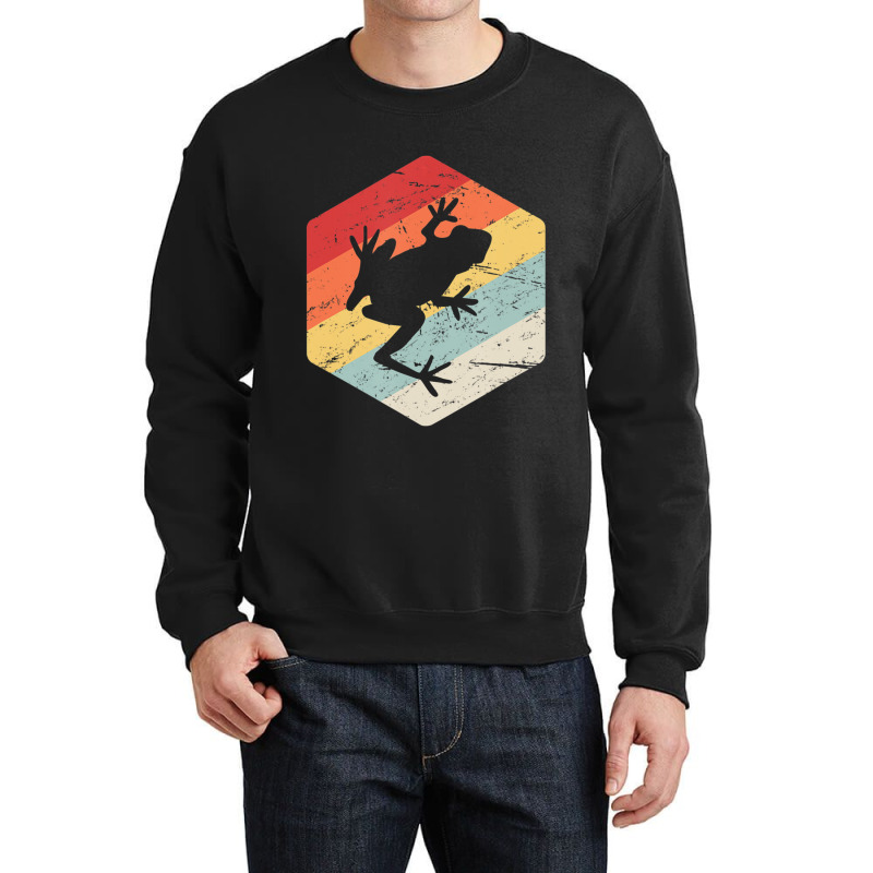 Retro Red Eyed Tree Frog Pet Amphibian Gift Crewneck Sweatshirt | Artistshot