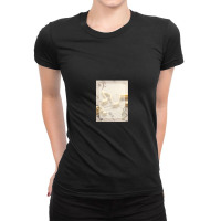 Elegant Music With Gold Notes Ladies Fitted T-shirt | Artistshot