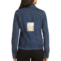 Elegant Music With Gold Notes Ladies Denim Jacket | Artistshot