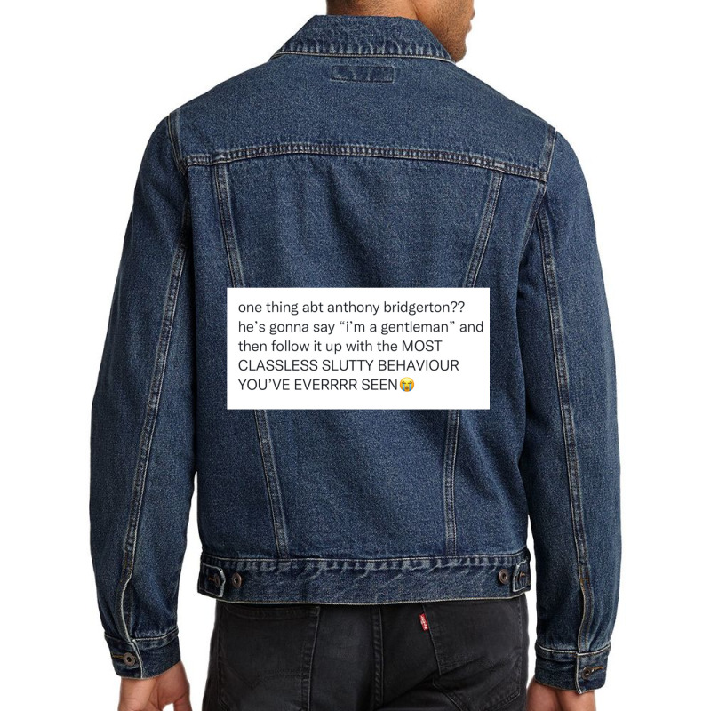 Anthony Bridgerton  Slutty Gentleman Men Denim Jacket by NINOZKABAUGHMAN | Artistshot