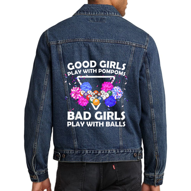 Funny Billiards For Women Girls 8 Ball Billiard Pool Player Men Denim Jacket | Artistshot