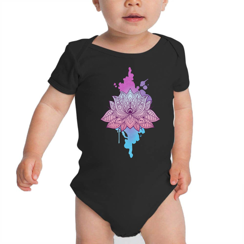 Asanas Mandala Lotus Mantra Baby Bodysuit by oatesorlandoi9eepf | Artistshot