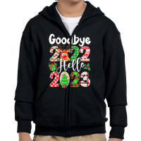 Goodbye 2022 Hello 2023 Happy New Year Christmas Funny Youth Zipper Hoodie | Artistshot