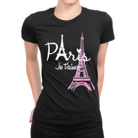 I Love Paris Eiffel Tower France French Souvenir Ladies Fitted T-shirt | Artistshot