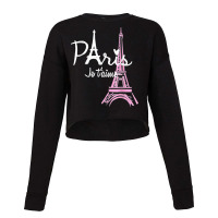 I Love Paris Eiffel Tower France French Souvenir Cropped Sweater | Artistshot