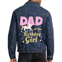 Mens Carousel Party Family Matching Dad 1st First Birthday Girl Men Denim Jacket | Artistshot