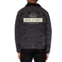 Classic Carousel Of Progress Theme Park Series Unisex Sherpa-lined Denim Jacket | Artistshot